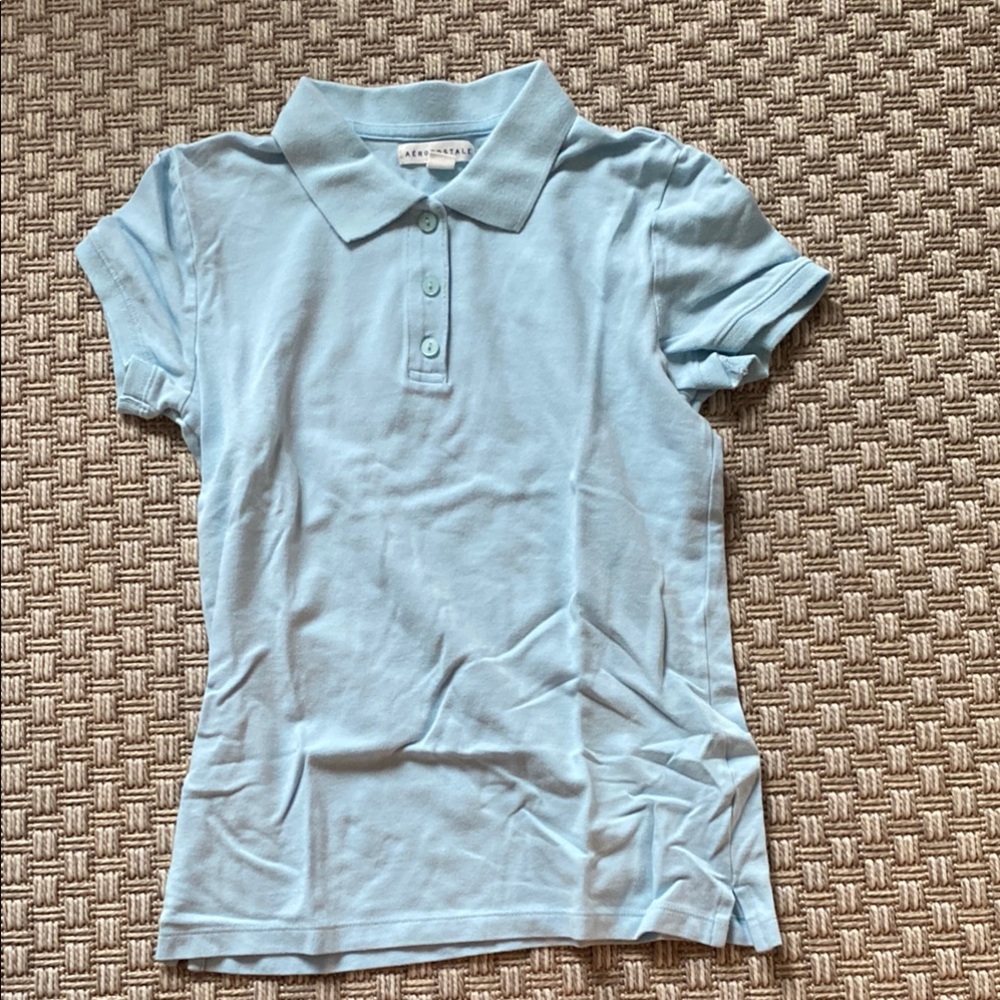Aeropostale Sky Blue Collared Shirt